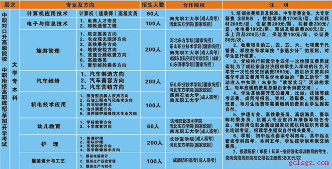 会东电子科技学校专业设置